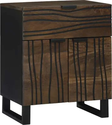 Productafbeelding van Nachtkastje Walnotenhout 50 x 33 x 60 cm Bewerkt hout