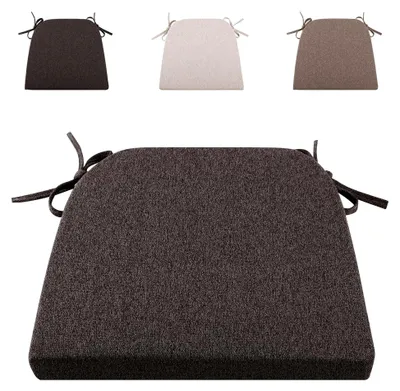 Produktbild von Sitzkissen 43 x 41 cm für Gartenstühle mit Bändern (Dunkelgrau)