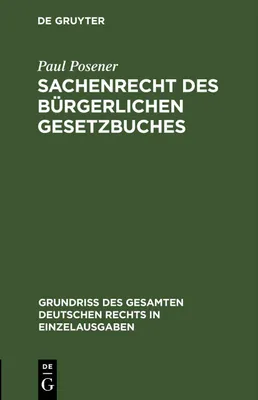 Produktbild von Sachenrecht des Bürgerlichen Gesetzbuches