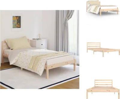 Image de vidaXL Lit en pin massif 100x200 cm - Lits et Sommiers