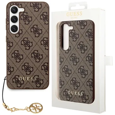 Produktbild von Guess GUHCSA55GF4GBR A55 A556 braun hardcase 4G Charms Collection Schutzhülle