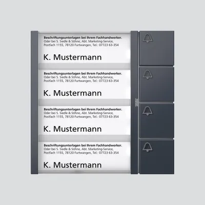 Produktbild von Siedle TM 612 4 AG TastenTM 612-4 AGModul Anthrazitgrau