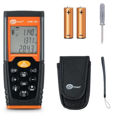 Immagine prodotto di SONEL Misuratore laser professionale LMW-100, grado di protezione IP 54, campo di misurazione da 0,05 a 100 metri