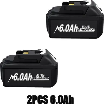 Image de Batterie de rechange pour Makita, 18V 6,0Ah, violet, compatible avec les outils électroportatifs BL1830/BL1840/BL1840B/BL1850/BL1850B/BL1890