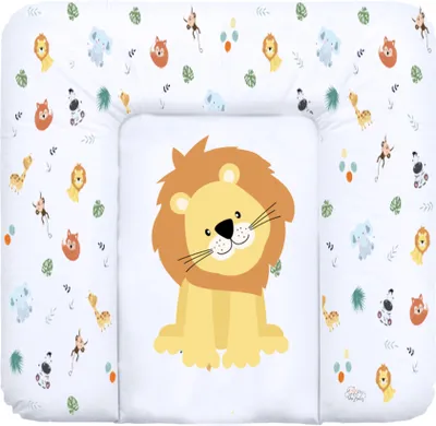 Produktbild von Wickelauflage Wickelkommode Auflage Baby 85 x 75 cm - Wickelmatte Wickeltischauflage Wasserfest Wickelunterlage Weich Safari Motiv