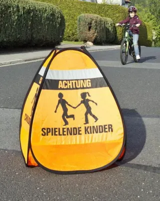 Produktbild von 3D-Straßenwarnschild Spielende Kinder