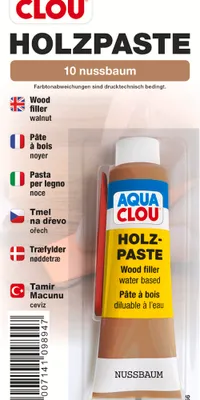 Produktbild von CLOU Aqua Clou Holzpaste 10 Nußbaum mit Spatel 60g