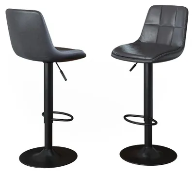 Produktbild von Barhocker 2er Set Vicco Sena Grau/Schwarz 38.5 x 86 cm, Model 59825