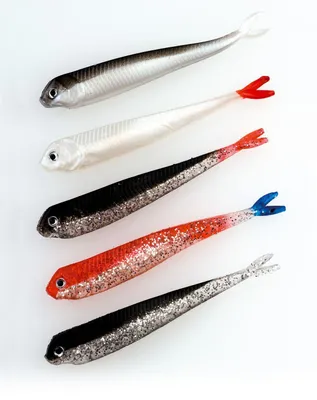 Produktbild von 5 Drop Shot Köder Gummifische 7,5cm Dropshot Köder Gummiköder, Farbe:Rot