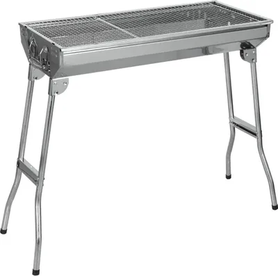 Produktbild von SunJas Holzkohlegrill Tragbar Klappgrill mit 2 Stück Grillrost Standgrill, Edelstahl Klappgrill,BBQ Standgrill Tragbar Camping Grill campinggrill