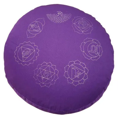 Produktbild von Meditationskissen mit Inlet "7 Chakren" Baumwolle(80%), Polyester(20%) lila