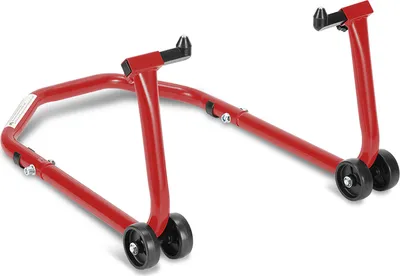 Zdjęcie produktu dla Yakimz stojak motocyklowy na przednie koło 300 kg podnośnik motocyklowy przedni czerwony