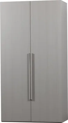 Produktbild von WOOOD Rens Kleiderschrank aus Nussbaum-Nachbildung, 2-Türig, Grau