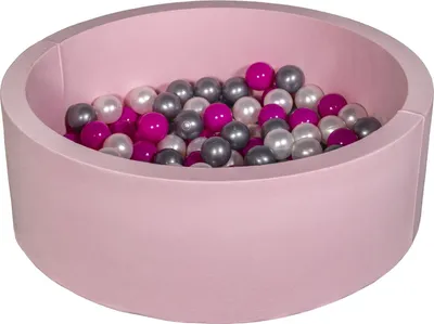 Produktbild von Bällebad Spielplatz + 150 perlrosa, rosa, silberne Bälle