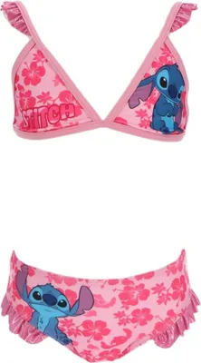 Produktbild von Lilo & Stitch Kinder Bikini Zweiteiliger Badeanzug Mädchen Sommer Strand Rosa 3/4 Jahre