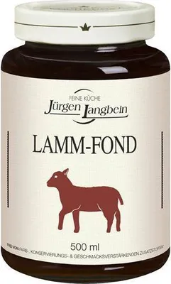 Produktbild von Jürgen Langbein Lamm-Fond 500ml Glas Glutenfrei  Lactosefrei  Ohne geschmacksverstärkende Zusatzstoffe
