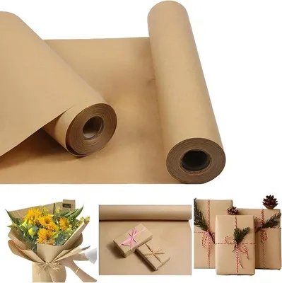 Image de Rouleau de papier kraft 38 cm x 10 m, brun clair