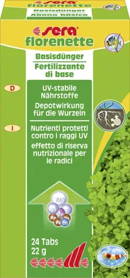 Produktbild von sera Florenette, Jede 2. Woche 1 Tabl. / 20 l dosieren. Die Tabletten werden in der Nähe der Pflanzenwurzeln ca. 1..., 22 g, 24 Stück(e), Deutschland