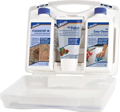 Produktbild von LITHOFIN Pflegeset für polierten Naturstein 3-teilig
