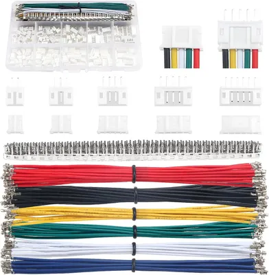 Produktbild von JST Steckverbinder Kit 420 Stück 1,5mm | Vielseitig einsetzbar für Elektronik, Drohne, Radiofly | Stecker & Buchse, 26AWG vorgecrimpte Kabel