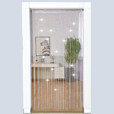 Produktbild von Perlenvorhang Für Türen Fliegenvorhang Insektenschutz100x200cm Weiß