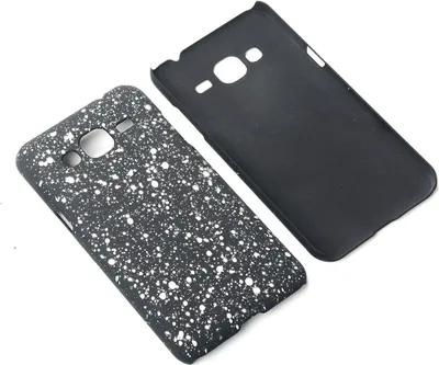 Produktbild von Handy Hülle Schutz Case Bumper Schale für Samsung Galaxy J3 3D Sterne Weiß