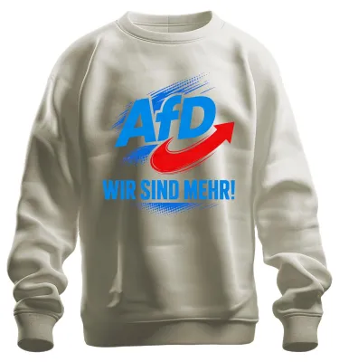 Produktbild von AfD Wir Sind Mehr Deutschland Patriot Statement Sarkasmus Sweatshirt Pullover, Natur, M
