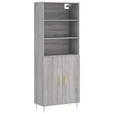 Image de Buffet haut Sonoma gris 69,5x34x180 cm Bois d'ingénierie