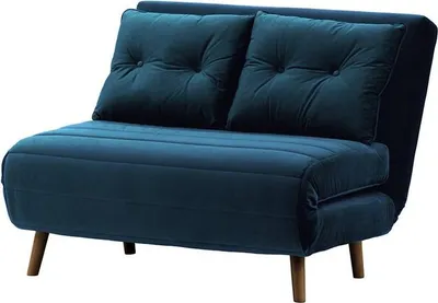 Image de Petit canapé convertible Flic - large de 103 cm-Velluto 11-dark oak