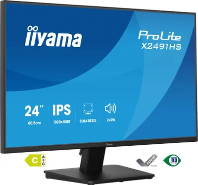 Produktbild von iiyama ProLite X2491HS-B1 Computerbildschirm 60,5 cm (23.8") 1920 x 1080 Pixel Full HD LCD Schwarz