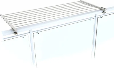 Obrázek produktu pro Hliníkový sušák na prádlo na balkón, bez vrtání, nerez - Foxydry Duo White 202 cm