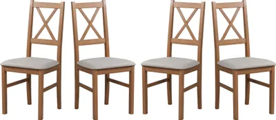 Produktbild von Esszimmerstuhl Set 4x "Nilo 10", hell nussbaum, soro 23