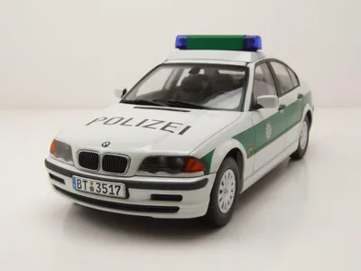 Produktbild von KK Scale 181434 BMW 3er E46 Limousine Polizei 1999 weiß grün 1:18