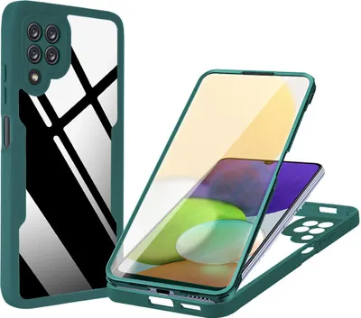 Image de Samsung Galaxy A22 4G Housse de protection, Protection d'écran intégrée 360 degrés Housse de protection complète pour Samsung A22 4G Vert