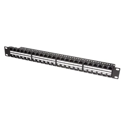 Produktbild von LogiLink NK4045, Schwarz, Metall, Rackeinbau, 1U, 444 mm, 44,2 mm