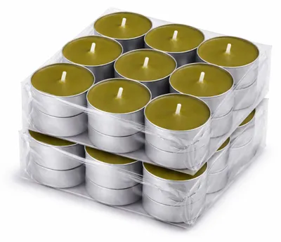 Produktbild von Duft-Teelichter 36er Pack – Duft Pinie, ca. 4 Stunden Brenndauer, Teelicht Kerzen aus Wachs, rund Ø 4 cm, hergestellt in der EU, für Indoor & Outdoor