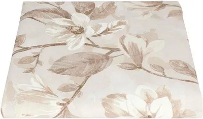 Produktbild von Baumwoll-Bettüberwurf mit Blumenmuster 260x270 cm - Beige