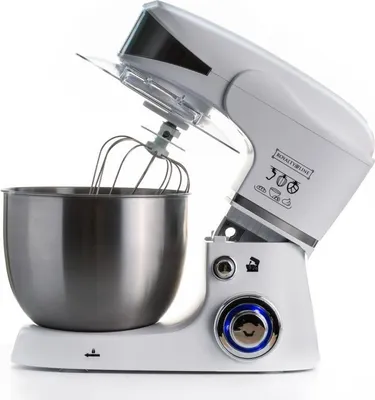 Obrázok produktu pre Royalty Line RL-PKM1600SIL: 6-rýchlostný kuchynský robot z nehrdzavejúcej ocele s výkonom 1600 W, 6 litrov - strieborný