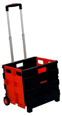 Produktbild von Leichter, zusammenklappbarer Trolley aus Kunststoff und Aluminium mit Teleskopgriff