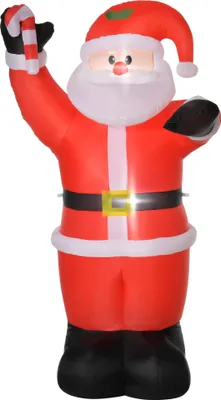 Produktbild von LED-Weihnachtsmann 2,4 m aufblasbar mit Zuckerstange Weihnachtsdeko