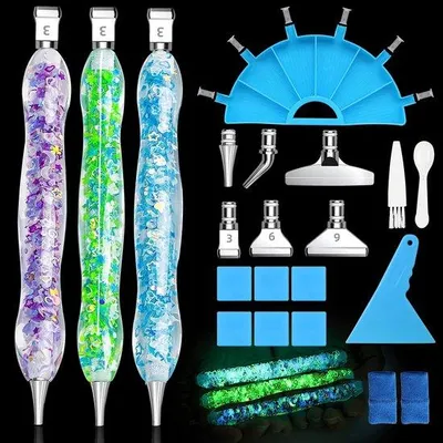 Produktbild von 6-Stil-Metal-Bohrer-ersetzt für 5D-Diamant-Malerei-Stifte, Accessoires für Diamant-Malerei-Geräte und Zubehör (farbenfroh)