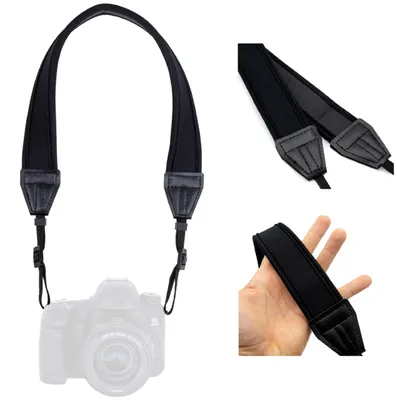 Image de Sangle caméra en néoprène avec rembourrage pour le cou et les épaules