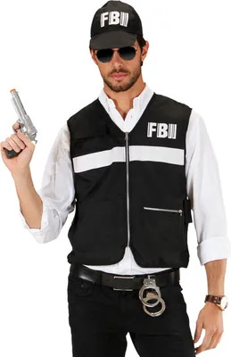 Produktbild von WIDMANN FBI Tatortinvestigator Weste & Kappe schwarz Größe XL