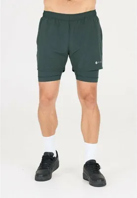 Produktbild von Herren Sportshorts kurz dunkelgrün mit elastischem Bund für optimale Bewegungsfreiheit