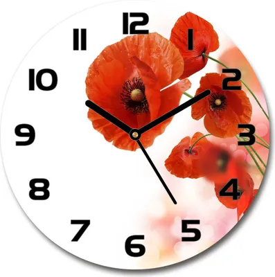 Produktbild von Wanduhr aus Glas 30fi Glasbild Glasuhr Gehärtetes Glas - schwarze-zeiger - Maki