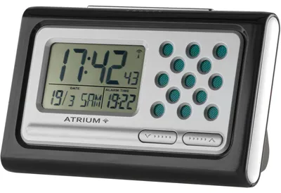 Produktbild von Atrium A310-7 Funkwecker Wecker Sprachansage Uni Datum Alarm grau