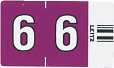 Produktbild von LEITZ Ziffernsignal Orgacolor "6" auf Rolle violett 500 Stück