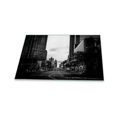 Produktbild von Herdabdeckplatte Glaskeramik 1 Teilig 80x52 Stadt Schwarz Abdeckung Glas Spritzschutz