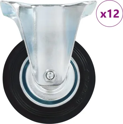 Image de 12 pcs Roulettes fixes 100 mm