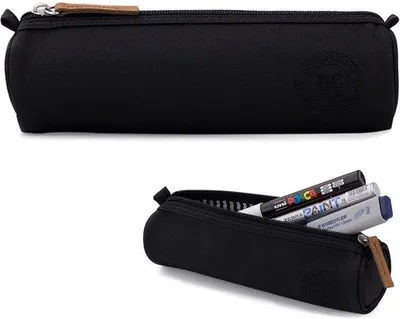 Image de Petite pochette en tissu noir pour l'école et le bureau